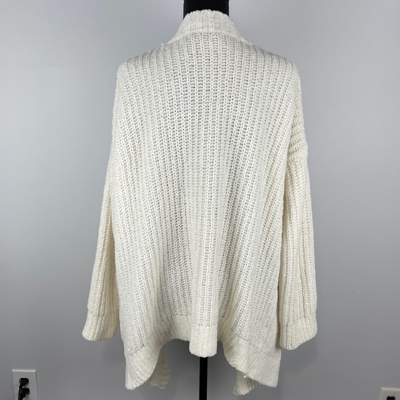 Express Ivory Cream Chenille Knit Cardigan Sweater - Picture 8 of 9